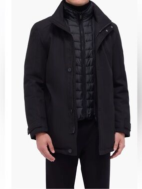 Bugatchi Water Repellent Twill Jacket with Bib Size L